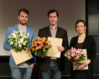 von links nach rechts: Alexander Riehl, Isabelle Klug (vertreten durch ihren Mann), Antje Bretschneider
