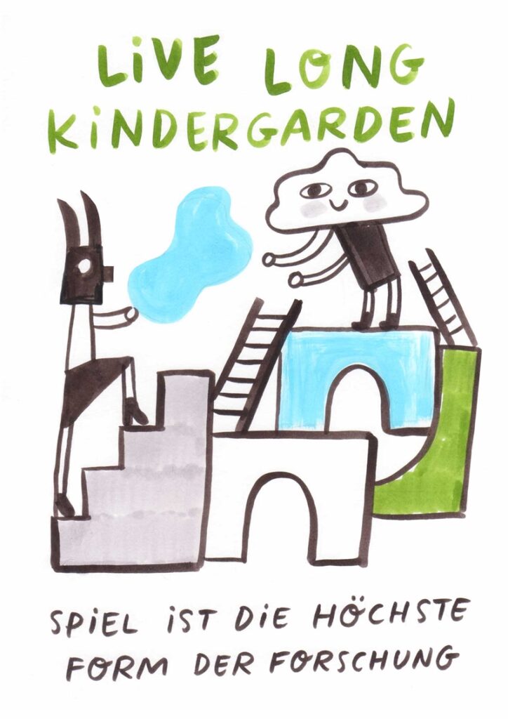 Foto vom Graphic Recording des 39. Forums Kommunikationskultur in Potsdam. Gezeichnet von Julia Kluge.