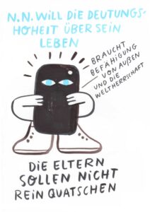 Foto vom Graphic Recording des 39. Forums Kommunikationskultur in Potsdam. Gezeichnet von Julia Kluge.