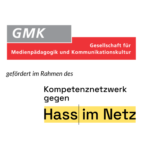 Kombi-Logo von GMK und Kompetenznetzwerk gegen Hass im Netz