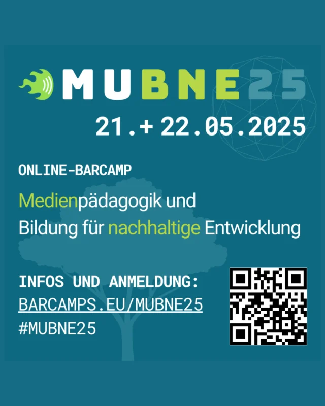 #savethedate 
Online-Barcamp „Medienpädagogik und Bildung für nachhaltige Entwicklung“ am 21. und 22. Mai 2025

Was macht Bildung für nachhaltige Entwicklung (aus)?
Was macht Medienbildung (aus)?
Und wie lassen sich beide miteinander verbinden?

Alle Informationen und die Anmeldung findet ihr auf unserer Website. 

#barcamp #online #Medienpädagogik #nachhaltigeentwicklung #jetztanmelden