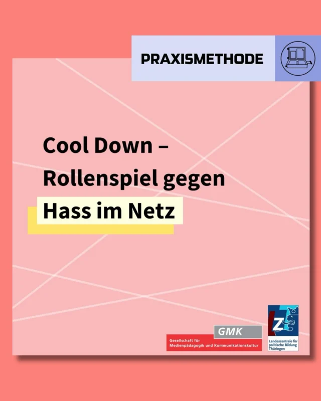 Bei dieser Methode schlüpfen die Teilnehmenden in verschiedene Rollen, reflektieren emotionale Dynamiken, entwickeln Empathie und konkrete Handlungsstrategien gegen digitale Gewalt. Die Methode schafft ein geschütztes Umfeld, in dem emotionale Reaktionen erforscht und Handlungsmöglichkeiten ausprobiert werden können. Dabei reflektieren die Teilnehmenden die Dynamiken digitaler Gewalt anhand praxisnaher Beispiele und erarbeiten gemeinsam Strategien zur Prävention und Intervention. 

🗣️ In der praktischen Umsetzung zeigte sich die Methode als präventiv geeignet, um verschiedene Rollen zu durchdenken und sich  in alternative Sichtweisen hineinzuversetzen.

🫶🏻 Die Entwicklung der Methoden im Rahmen eines Methodensprints und die Veröffentlichung wurden unterstützt von der @landeszentrale für politische Bildung Thüringen.

🔗 Den Link zur Methode findet ihr in unserer Bio. 

💻 Ihr habt die Methode in eurer Praxis ausprobiert und Anregungen für Änderungen? Unser Team freut sich über Rückmeldungen: gegenhin@gmk-net.de