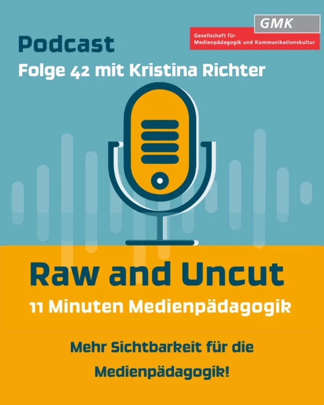 Es gibt wieder eine neue Folge Raw and Uncut! 🎧

Was macht die AG Lobbyarbeit? Wie kann die Sichtbarkeit und das Ansehen von Medienpädagogik gesteigert werden und was fordert das #BerlinerPlädoyer? 

In Folge 42 von „Raw and Uncut – 11 Minuten Medienpädagogik“ ist Kristina Richter bei uns zu Gast. Sie ist GMK-Vorstandsmitglied und Geschäftsführerin des @medienkulturzentrum_dresden und spricht mit uns über die Wichtigkeit von #Lobbyarbeit. Sie erklärt, wie wir die #Sichtbarkeit von Medienpädagogik stärken müssen und wie alle mitmachen können.

Moderation: Anja Pielsticker
Produktion: Linda Zeuner

Bis Mittwochabend könnt ihr noch das Berliner Plädoyer mitzeichnen!

#Podcast #Neu #RawAndUncut #GMKPodcast